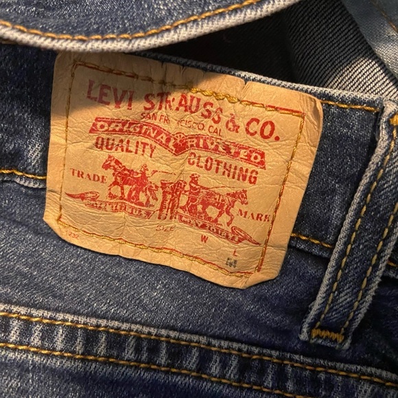 LEVIS 550 CLASSIC RELAXED BOOTCUT STRETCH DENIM Jeans WOMENS 14M MID RISE GUC - Picture 7 of 9